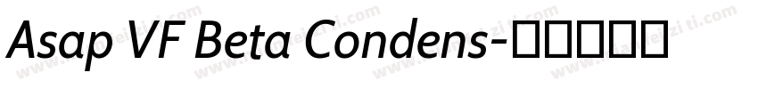 Asap VF Beta Condens字体转换